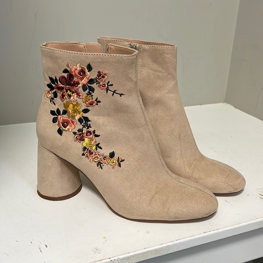 Zara flower booties